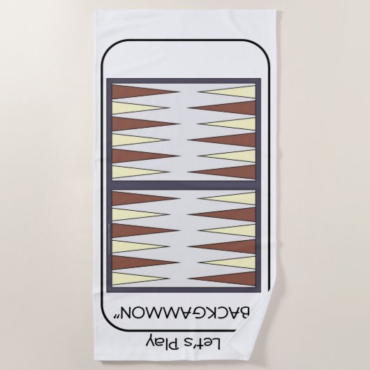 Backgammon Beach Handtuch (Vorderseite)