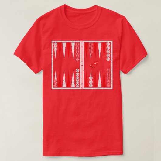 Backgammon-Board Backgammon-Spieler T-Shirt (Design vorne)