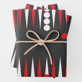 Backgammon Board Layout mit Schachbrettern Geschenkpapier Set (Beispiel)