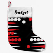 Backgammon-Board-Spiel Kleiner Weihnachtsstrumpf (Vorderseite)