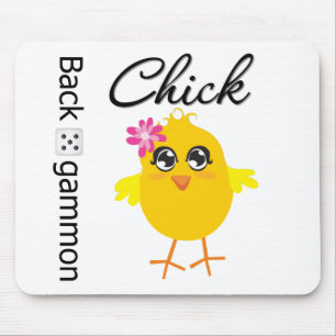 Backgammon Chick Mousepad