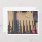 Backgammon Foto Rot und Schwarz Postkarte (Vorne/Hinten)