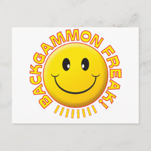 Backgammon Freak Smile Postkarte