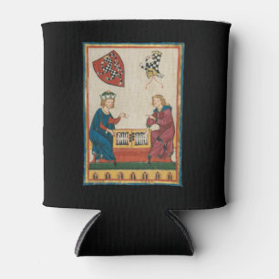 Backgammon Game, mittelalterliche Kunst des 14. Ja Dosenkühler