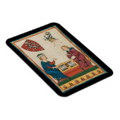 Backgammon Game, mittelalterliche Kunst des 14. Ja Magnet (Rechte Seite)
