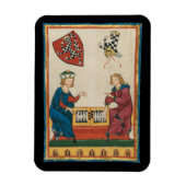 Backgammon Game, mittelalterliche Kunst des 14. Ja Magnet (Vertikal)