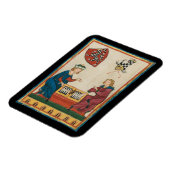Backgammon Game, mittelalterliche Kunst des 14. Ja Magnet (Linke Seite)