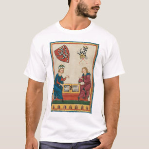 Backgammon Game, mittelalterliche Kunst des 14. Ja T-Shirt