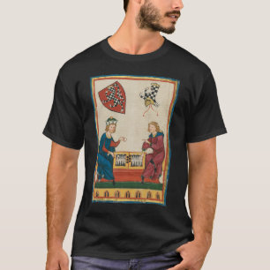 Backgammon Game, mittelalterliche Kunst des 14. Ja T-Shirt