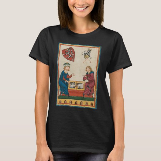 Backgammon Game, mittelalterliche Kunst des 14. Ja T-Shirt (Vorderseite)