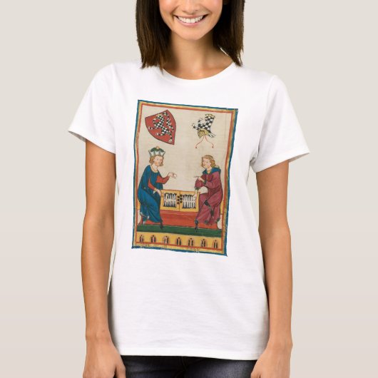 Backgammon Game, mittelalterliche Kunst des 14. Ja T-Shirt (Vorderseite)
