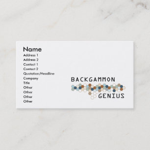 Backgammon-Genie Visitenkarte