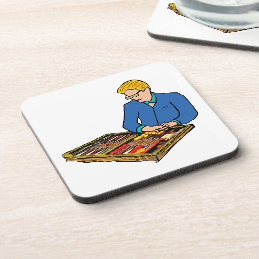 Backgammon Getränkeuntersetzer (Linke Seite)