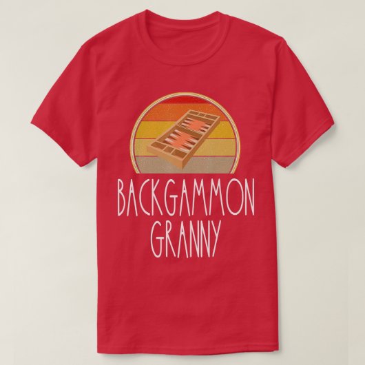 Backgammon Granny Grandma Boardgame Board Game Lov T-Shirt (Design vorne)