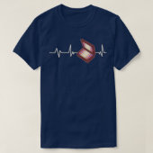 Backgammon Heartbeat Backgammon Geschenk Backgammo T-Shirt (Design vorne)
