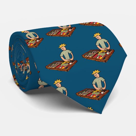 Backgammon Krawatte (Gerollt)