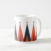 Backgammon Muster Blau und Rot Kaffeetasse (VorderseiteRechts)