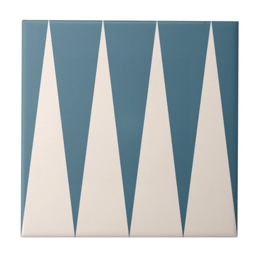 Backgammon Muster Blue Tile Fliese (Vorderseite)