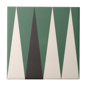Backgammon Muster Green Tile Fliese