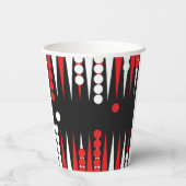 Backgammon-Party Pappbecher (Rückseite)