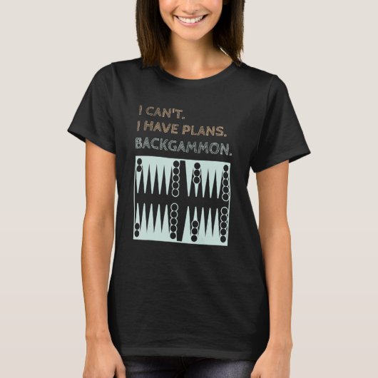 Backgammon Plans Player 1 T-Shirt (Vorderseite)