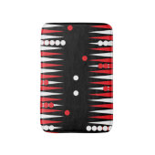 Backgammon Player Fun Board Game Print Badematte (Vorderseite Vertikal)