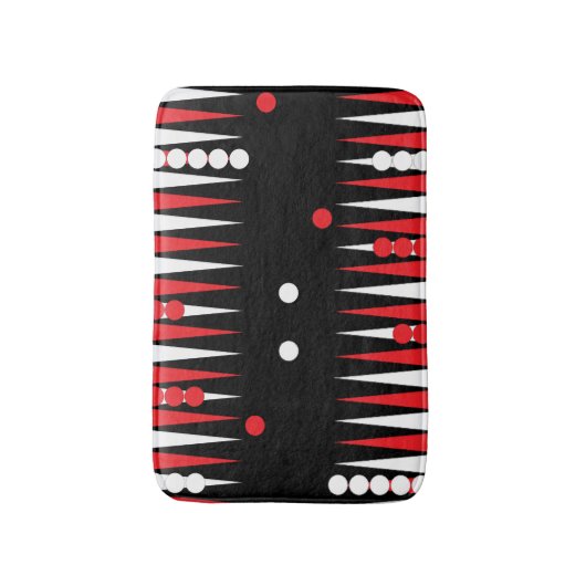 Backgammon Player Fun Board Game Print Badematte (Vorderseite Vertikal)