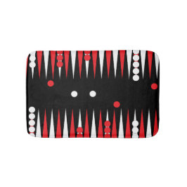 Backgammon Player Fun Board Game Print Badematte