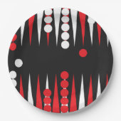 Backgammon Player Party Pappteller (Vorderseite)