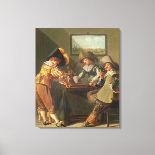 Backgammon Players, 17. Jahrhundert Leinwanddruck (Vorderseite)