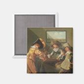Backgammon Players, 17. Jahrhundert Magnet (Vorderseite/Rückseite)