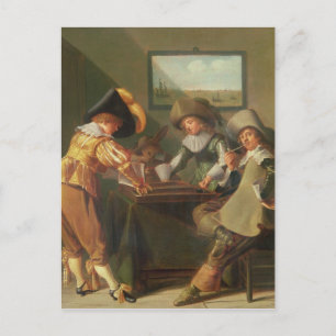 Backgammon Players, 17. Jahrhundert Postkarte