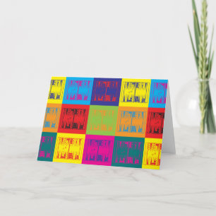 Backgammon Pop Art Karte