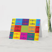 Backgammon Pop Art Karte (Vorderseite)