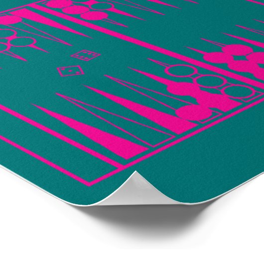 Backgammon Pop Art Poster (Ecke)