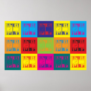 Backgammon-Pop-Kunst Poster