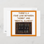 BACKGAMMON POSTKARTE (Vorne/Hinten)