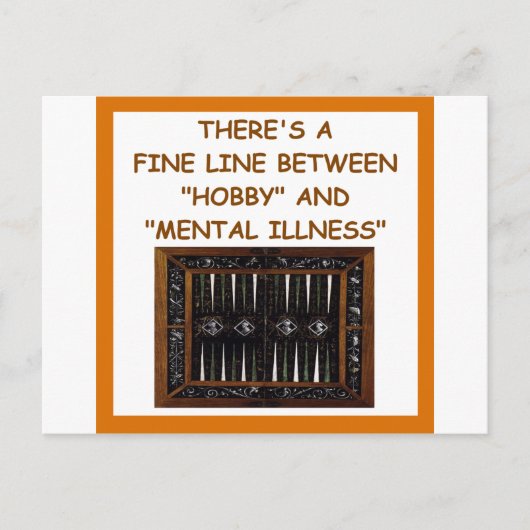 BACKGAMMON POSTKARTE (Vorderseite)