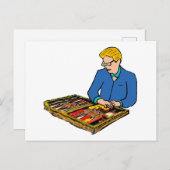 Backgammon Postkarte (Vorne/Hinten)