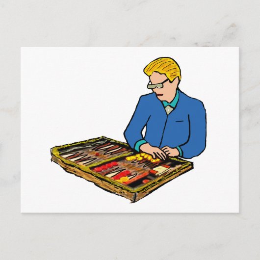 Backgammon Postkarte (Vorderseite)