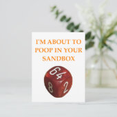 BACKGAMMON POSTKARTE (Stehend Vorderseite)