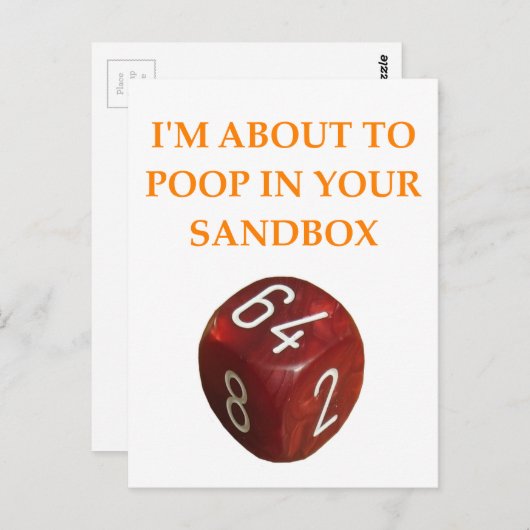 BACKGAMMON POSTKARTE (Vorne/Hinten)