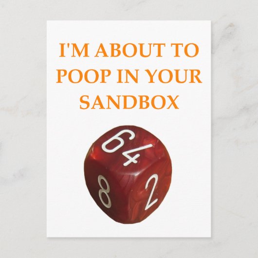 BACKGAMMON POSTKARTE (Vorderseite)