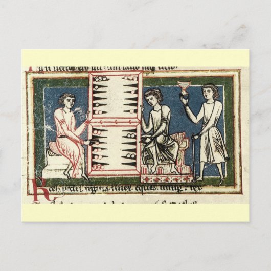 Backgammon Postkarte (Vorderseite)
