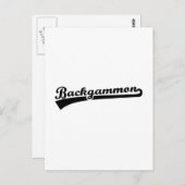Backgammon Postkarte (Vorne/Hinten)