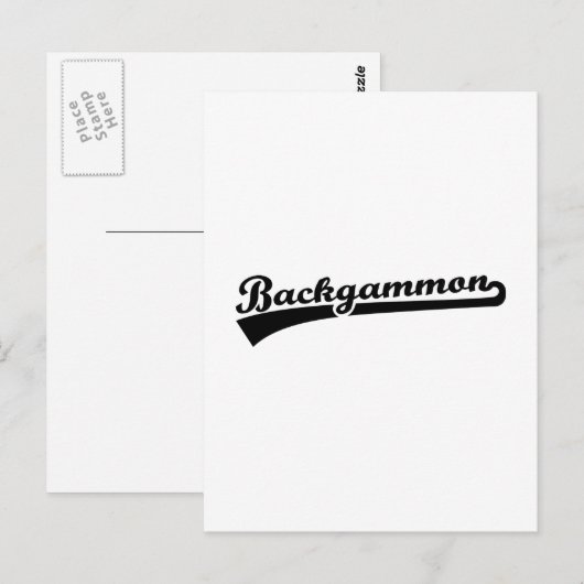 Backgammon Postkarte (Vorne/Hinten)