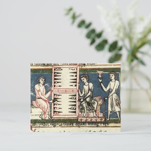 Backgammon Postkarte (Stehend Vorderseite)