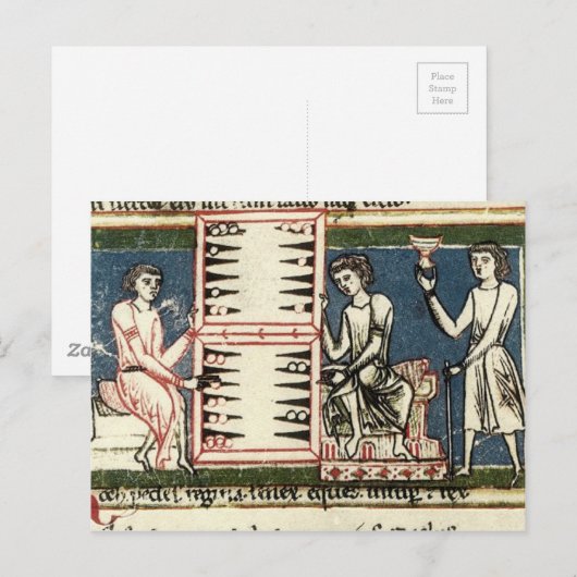 Backgammon Postkarte (Vorne/Hinten)