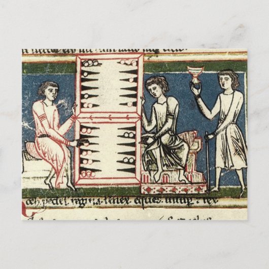 Backgammon Postkarte (Vorderseite)
