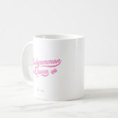 Backgammon Queen Pink Script Kaffeetasse (Vorderseite Links)